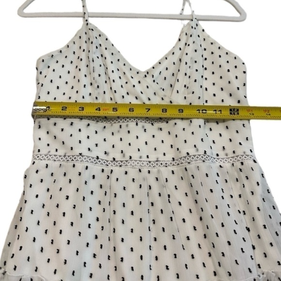 TRIXXI White With Black Polka Dot Spaghetti Strap Dress Size S - Picture 7 of 12